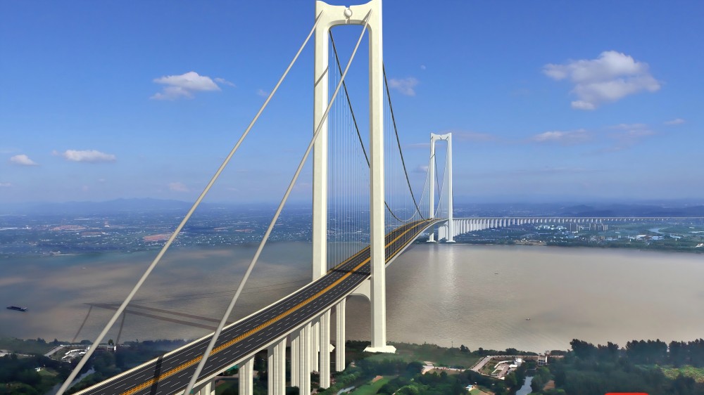 項目現場：江蘇龍潭長江大橋(1)